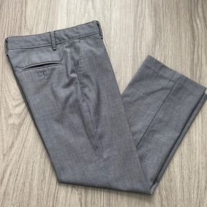 Boys dress pants in grey with clasp closure and button loops